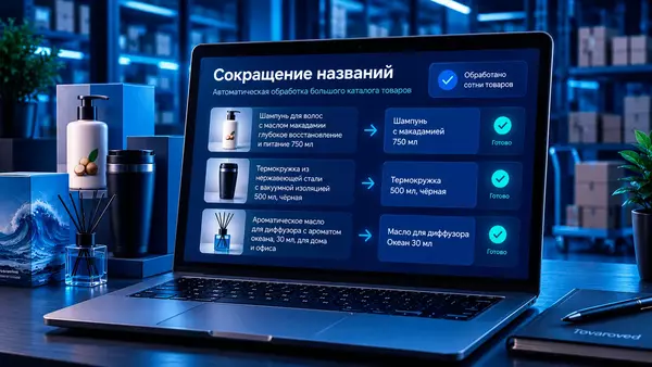 Массовое сокращение названий товаров