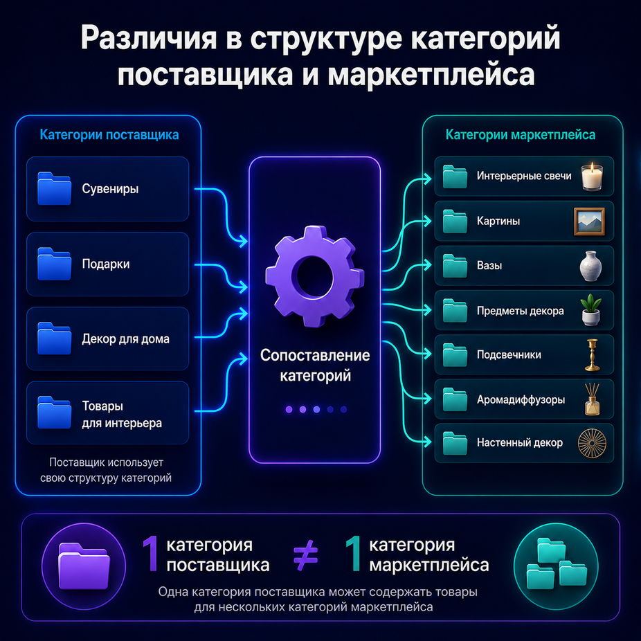 Различия в структуре категорий