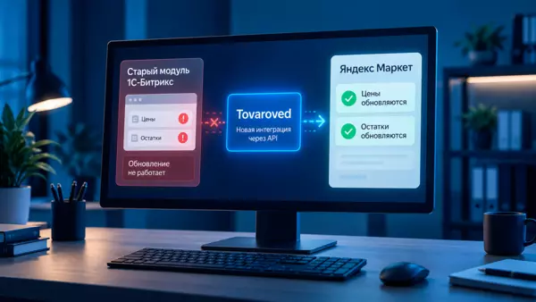 Старый модуль Яндекс Маркета для 1С-Битрикс перестал обновлять цены и остатки
