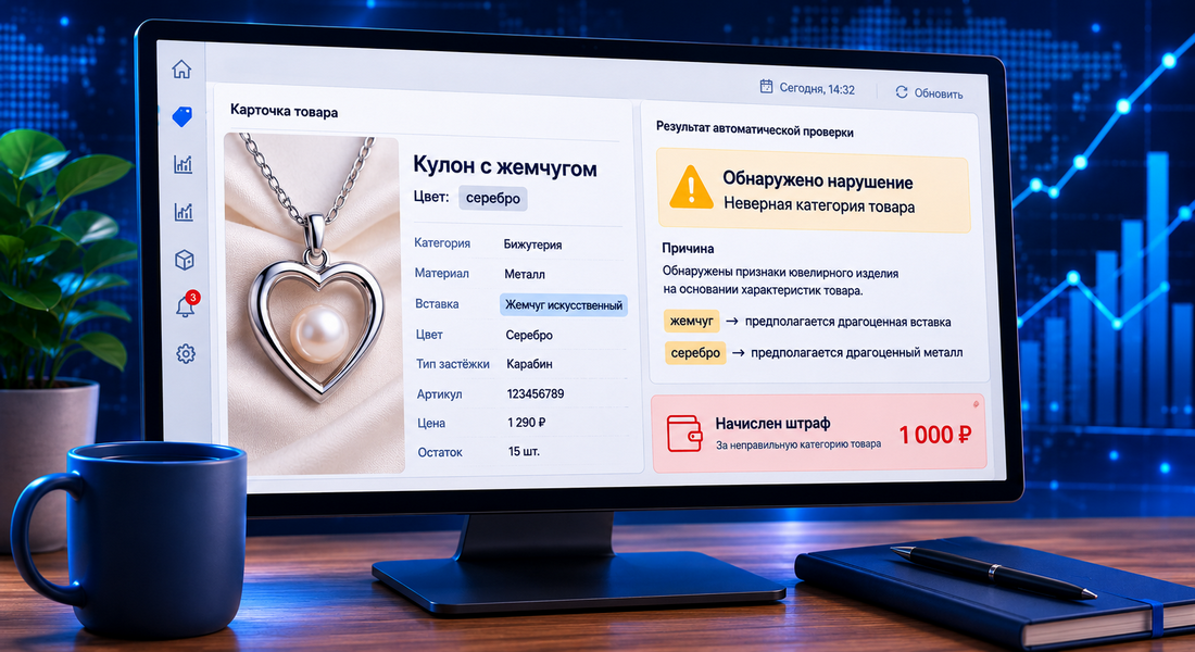 Штраф от Ozon за неправильную категорию