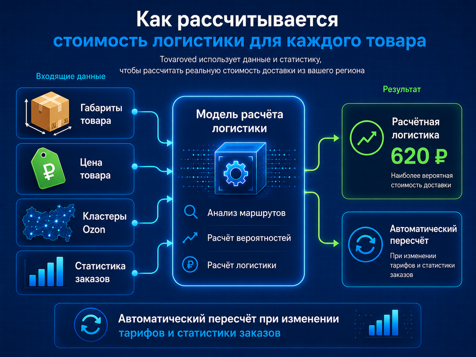 Как Tovaroved рассчитывает логистику Ozon
